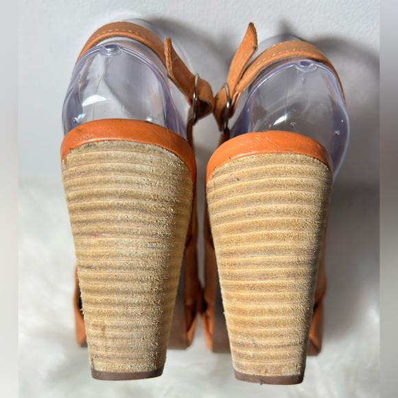 Jeffrey Campbell Church Orange Heels Size 7.5M - Picture 10 of 13